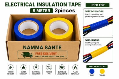 Electrical Insulation Tape, PVC Insulation Tape, Electrical Tape Roll, Wire Insulation Tape, PVC Electrical Tape 1Yellow+1Blue 2pieces Electrical Insulation Tape, PVC Insulation Tape, Electrical Tape Roll, Wire Insulation Tape, PVC Electrical Tape 1Yellow+1Blue 2pieces