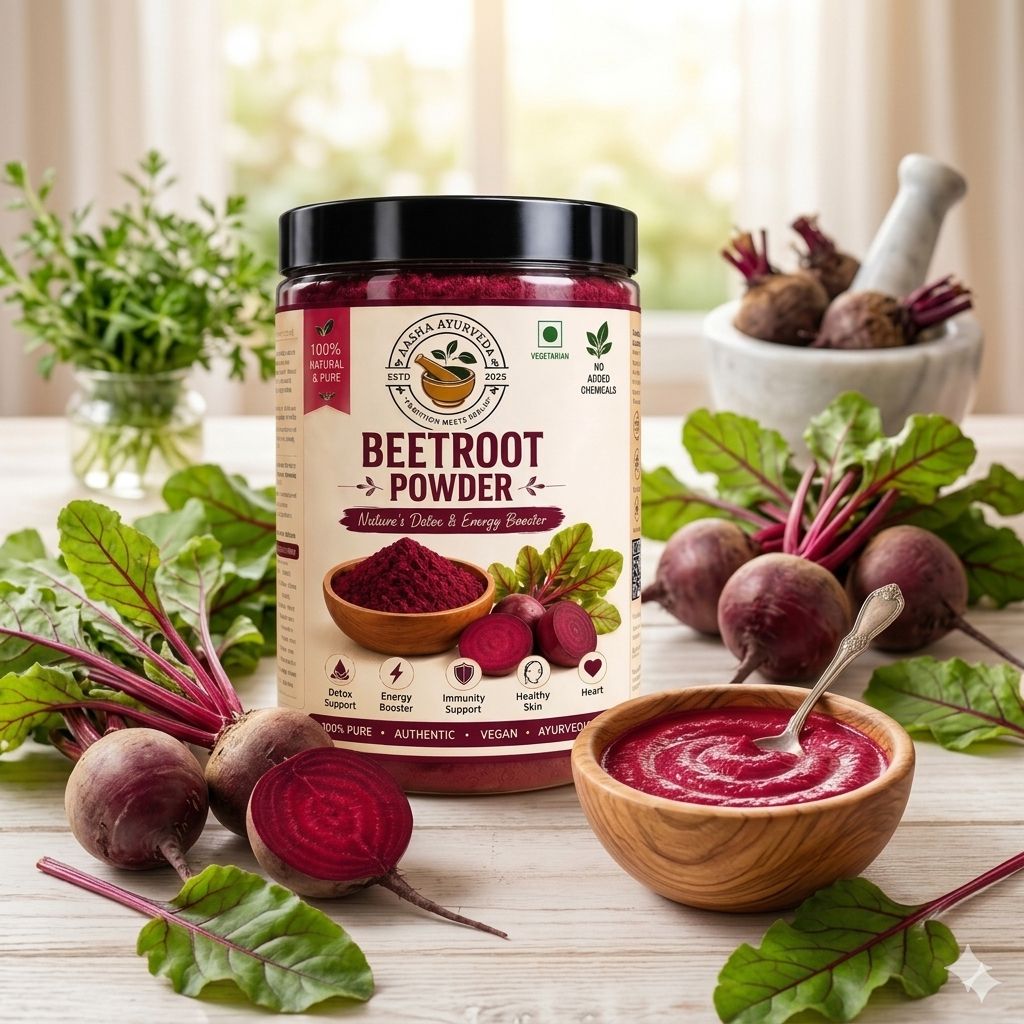Aasha Ayurveda Beetroot Powder | 100% Natural Beetroot Powder | Premium Quality Powder