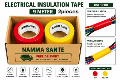 Electrical Insulation Tape, PVC Insulation Tape, Electrical Tape Roll, Wire Insulation Tape, PVC Electrical Tape 1Red+1Yellow 2pieces Electrical Insulation Tape, PVC Insulation Tape, Electrical Tape Roll, Wire Insulation Tape, PVC Electrical Tape 1Red+1Yellow 2pieces
