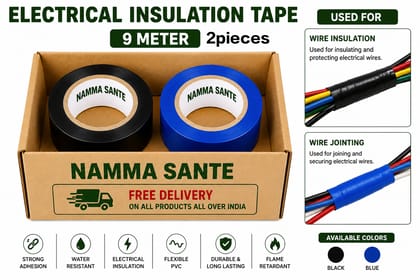 Electrical Insulation Tape, PVC Insulation Tape, Electrical Tape Roll, Wire Insulation Tape, PVC Electrical Tape 1Blue+1Black 2pieces Electrical Insulation Tape, PVC Insulation Tape, Electrical Tape Roll, Wire Insulation Tape, PVC Electrical Tape 1Blue+1Black 2pieces