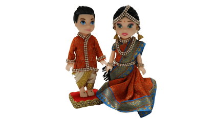 Traditional Indian Wedding Couple Doll Set Traditional Indian Wedding Couple Doll Set