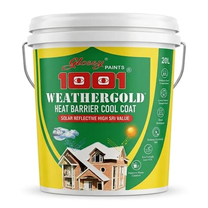 1001 Heat Barrier A Cool Roof Coating/Heat Reflective Paint I Solar Reflective Roof Coating |Summer Cool | Heat Resistance Paint | High Sri Terrace Cooling White WT - 1 Kg
