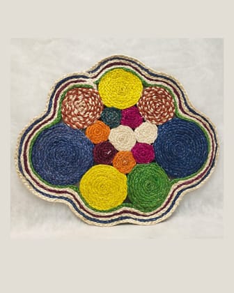 Multicolor Banana Fibre Table Mat