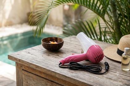 Premium 1000W Mini Foldable Hair Dryer for Men & Women (Multicolor)