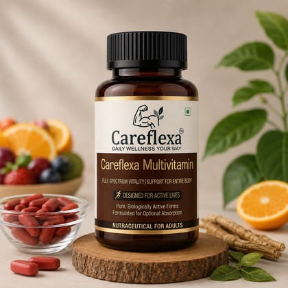 Careflexa Daily Multivitamin - Essential Minerals & Antioxidants for Energy & Immunity (60 Tablets)
