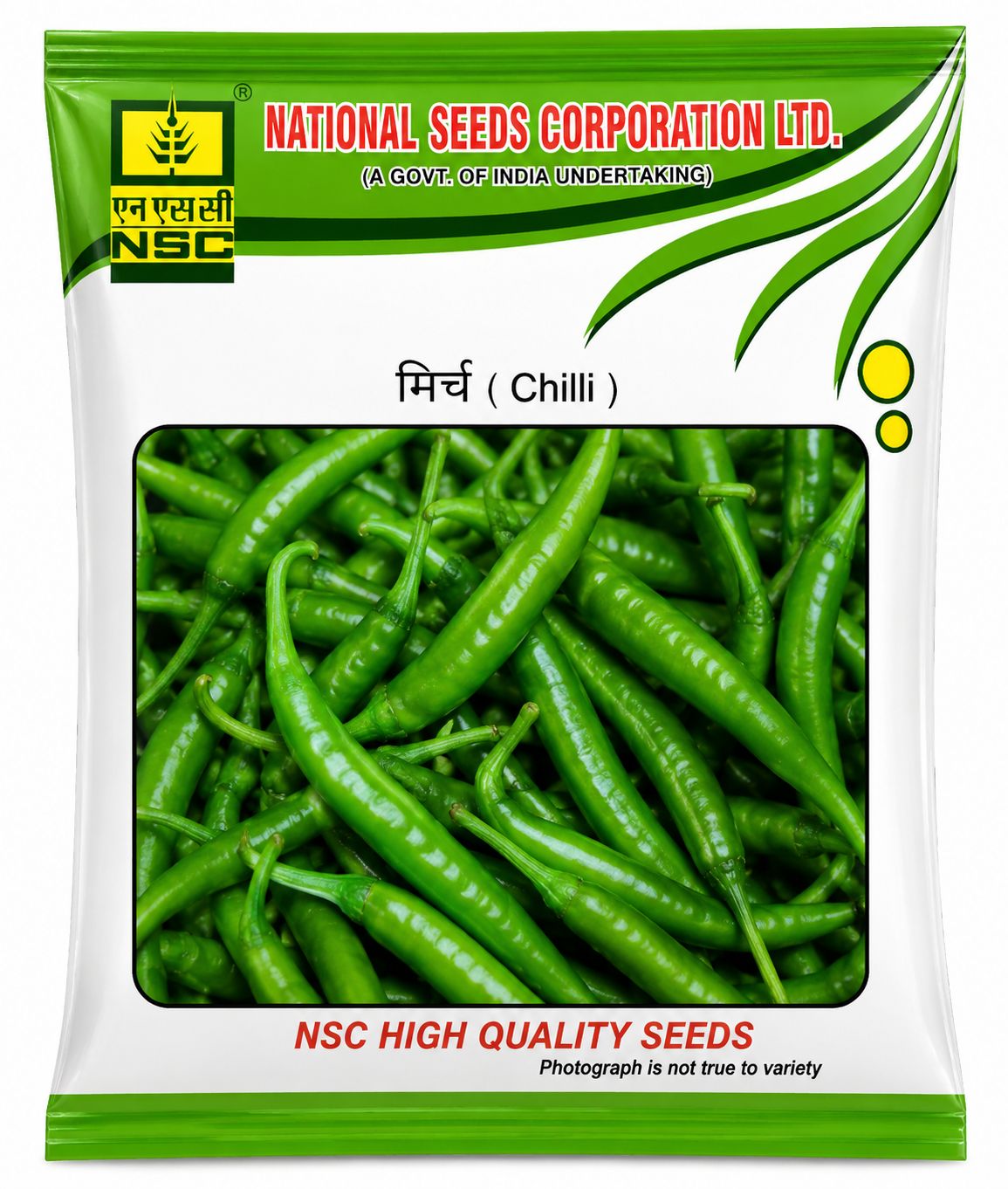 NSC Hybrid Chilli Arka Meghana Variety, 5 gram Truthfully Labelled Seed Pouch