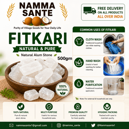 Fitkari, Alum Stone, Potash Alum, Phitkari, Crystal Alum 500gm Fitkari, Alum Stone, Potash Alum, Phitkari, Crystal Alum 500gm