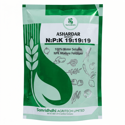 Samridhdhi Ashardar NPK 19:19:19 100% Water Soluble Fertilizer for Foliar Application & Fertigation