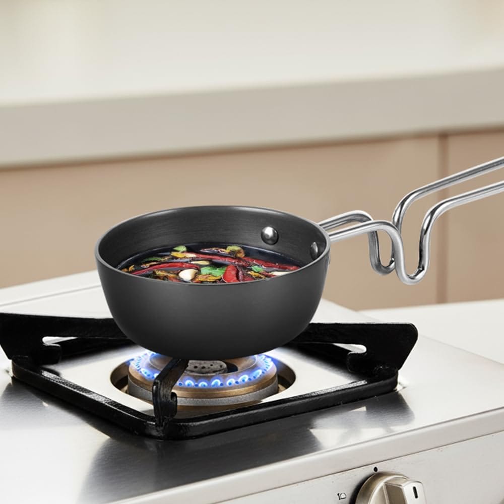 Borosil 11 cm Hard Anodized Tadka Pan | Aluminium Grade 3003