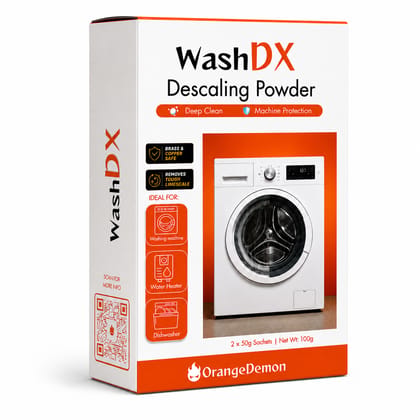 OrangeDemon WashDX Descaling Powder for Washing Machine - 100g (2 x 50g Sachets) OrangeDemon WashDX Descaling Powder for Washing Machine - 100g (2 x 50g Sachets)