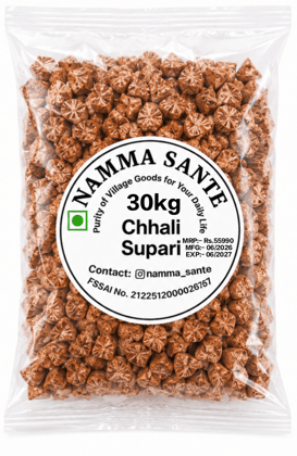 Chhali Supari, Chali Supari, Betel Nut Chunks, Cut Supari, Areca Nut Pieces 30kg Chhali Supari, Chali Supari, Betel Nut Chunks, Cut Supari, Areca Nut Pieces 30kg