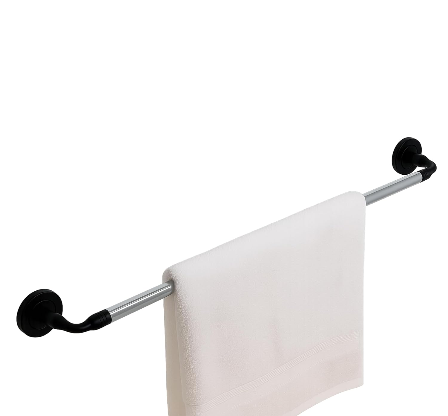 Stainless Steel Towel Rod Black & Silver