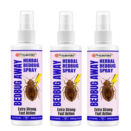Herbal Bed Bugs Killer Spray For Home | Natural Khatmal Spray (Pack Of 3)