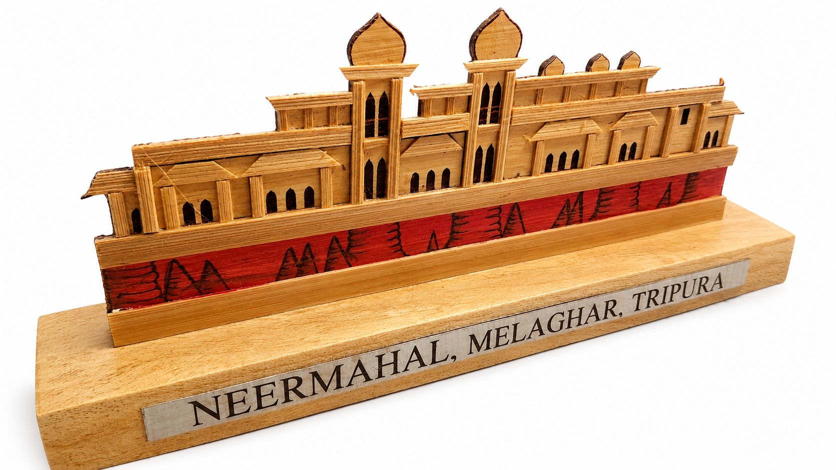 Handmade Wooden Neermahal Souvenir - Tripura