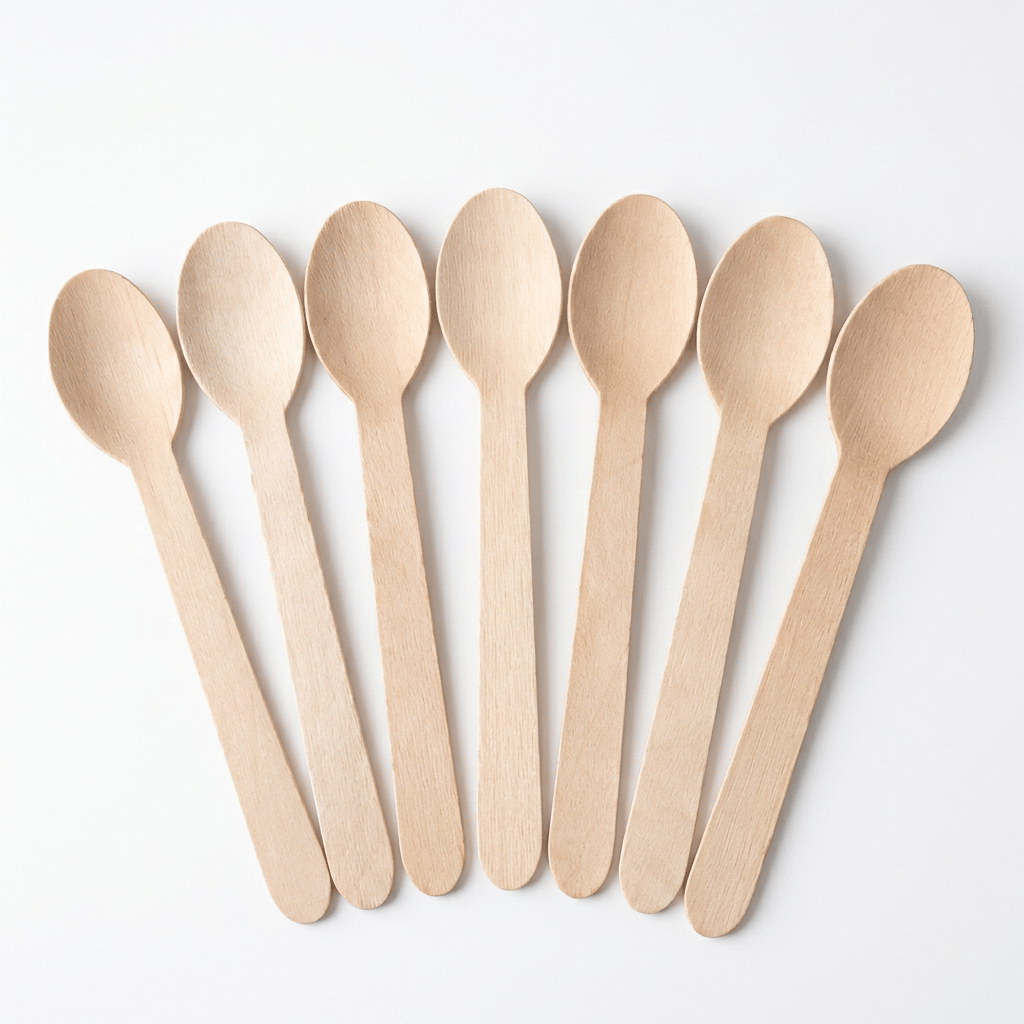 Disposable Premium Wooden Spoon 160 mm Pack of 100 Spoons