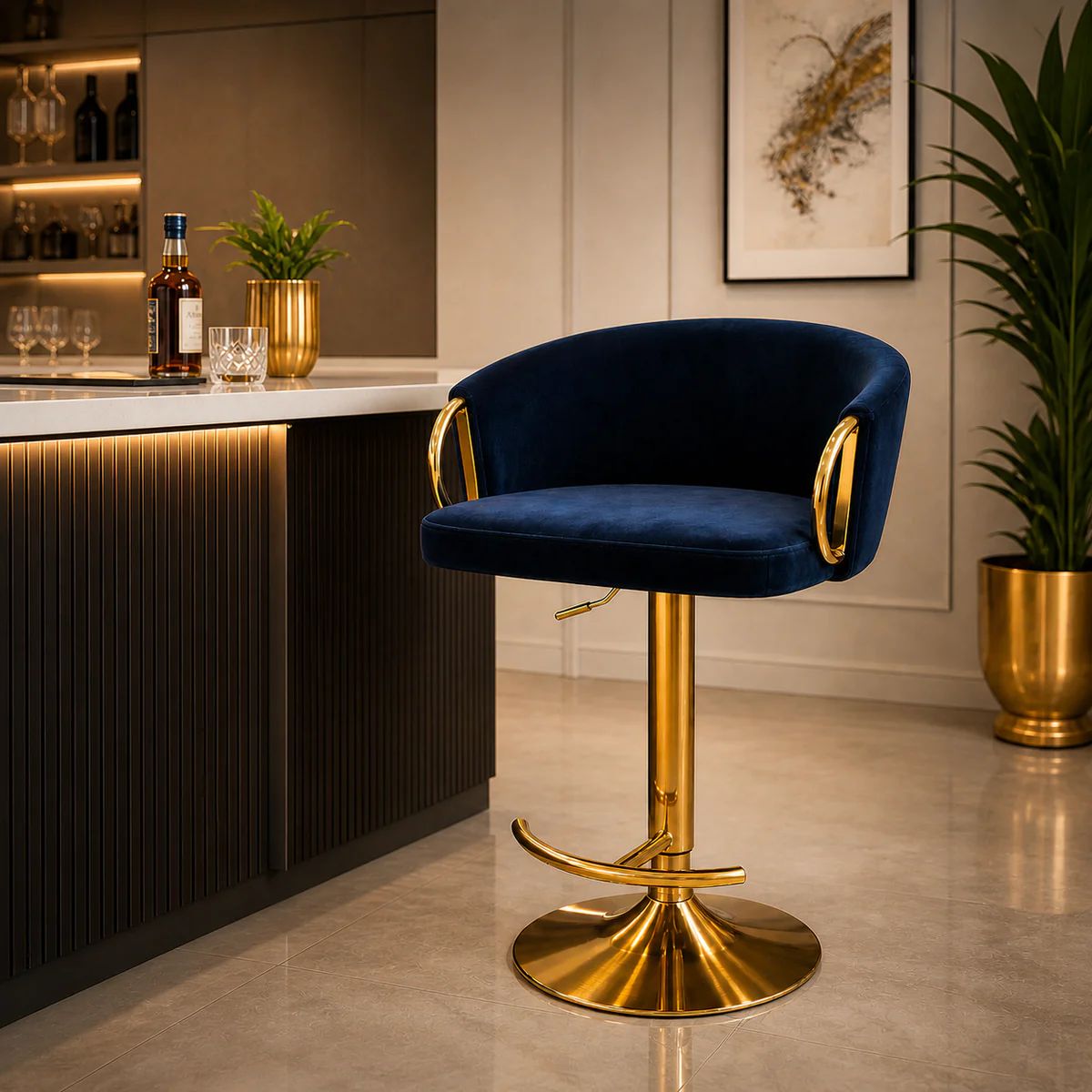 ARENA BAR STOOL BOLZANO BLUE