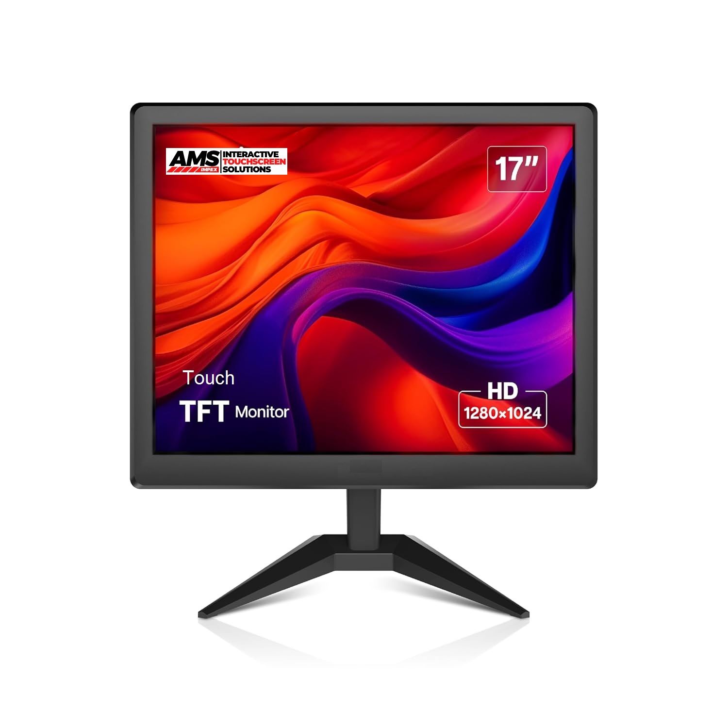 17" AMS Capacitive Touch Monitor, 1366 X 768, , 10 Multi Touch Points, TN Panel, WLED Backlight, Vesa Mountable