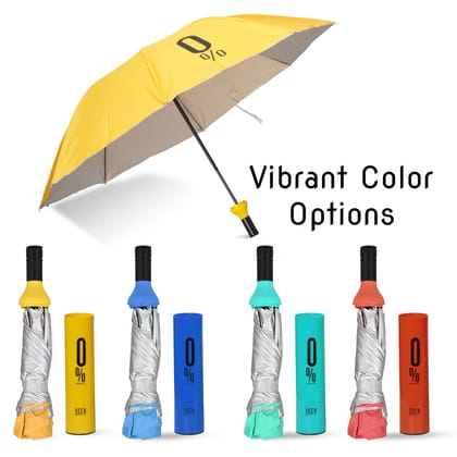Mini Wine Bottle Umbrella Portable Folding UV Proof Compact Lightweight Travel Umbrellas for Women Men Kids (Pack of 1, Random Color)