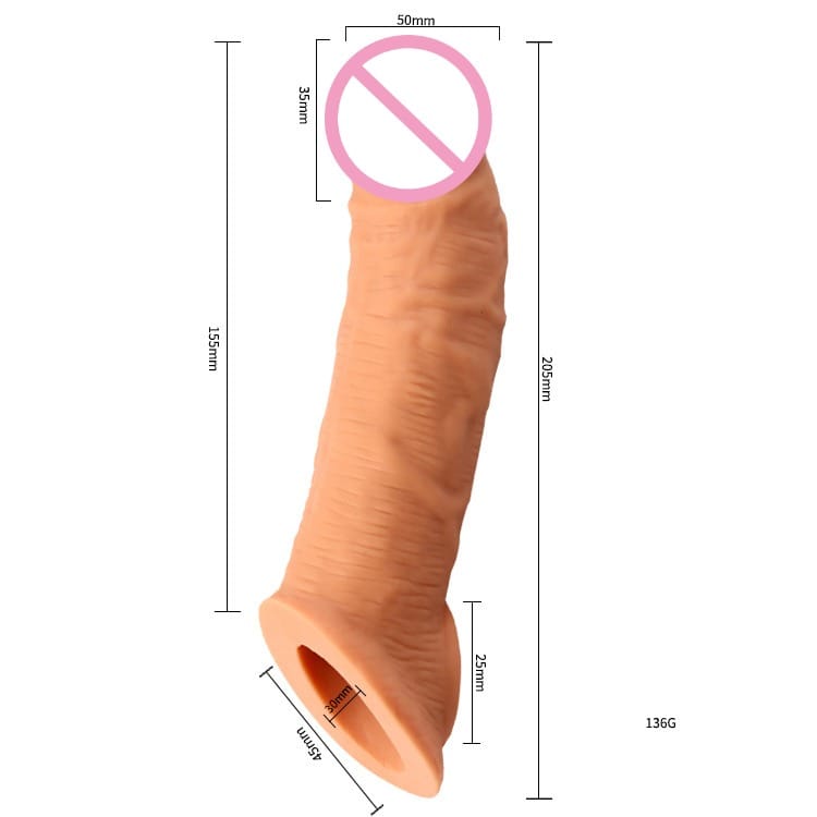 BAJATE RAHO  9 inch Non-Vibrating Dragon Condom For Men,