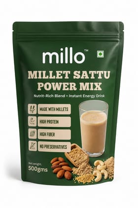 MILLO Millet Sattu Power Mix (500 g) MILLO Millet Sattu Power Mix (500 g)