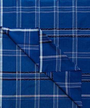 Blue Sambalpuri Handwoven Cotton Lungi SFCLUN2078