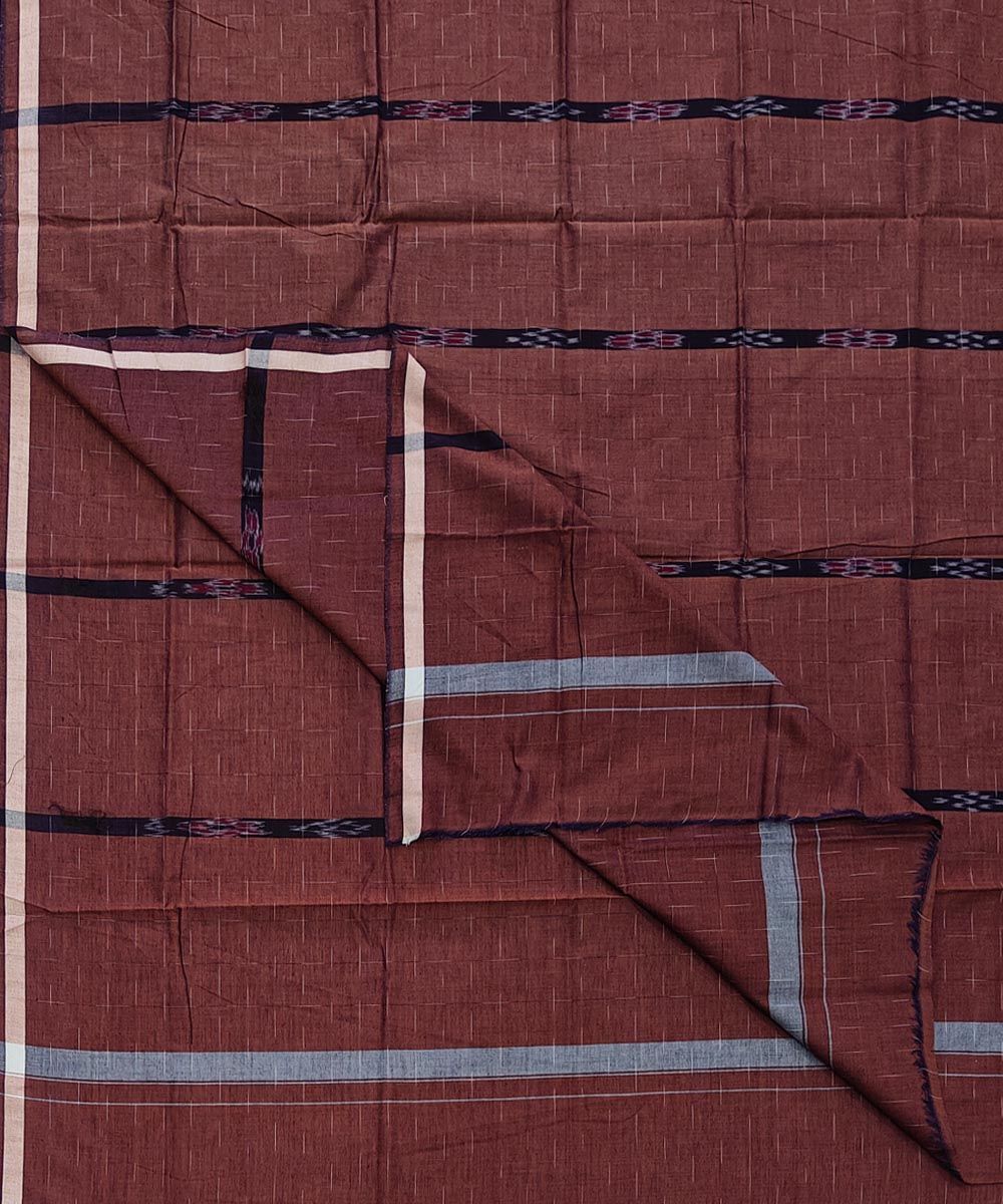 Brown Sambalpuri Handwoven Cotton Lungi SFCLUN2098