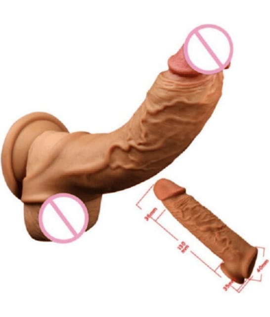 BAJATE RAHO 6 Inch Brown Silicone Dragon Condom for Men | Skin-Friendly, Durable & Reusable Design