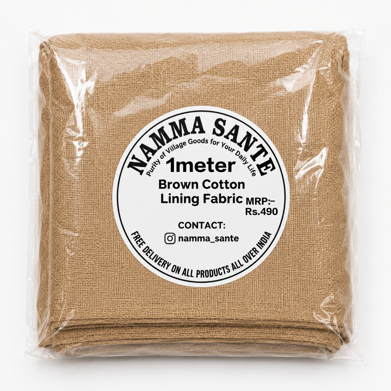 Brown Cotton Lining Fabric (Bada Panna), Brown Cotton Lining Fibre (Bada Panna), Brown Lining Cloth (Bada Panna), Soft Brown Cotton Lining (Bada Panna), Brown Garment Lining Fabric (Bada Panna)