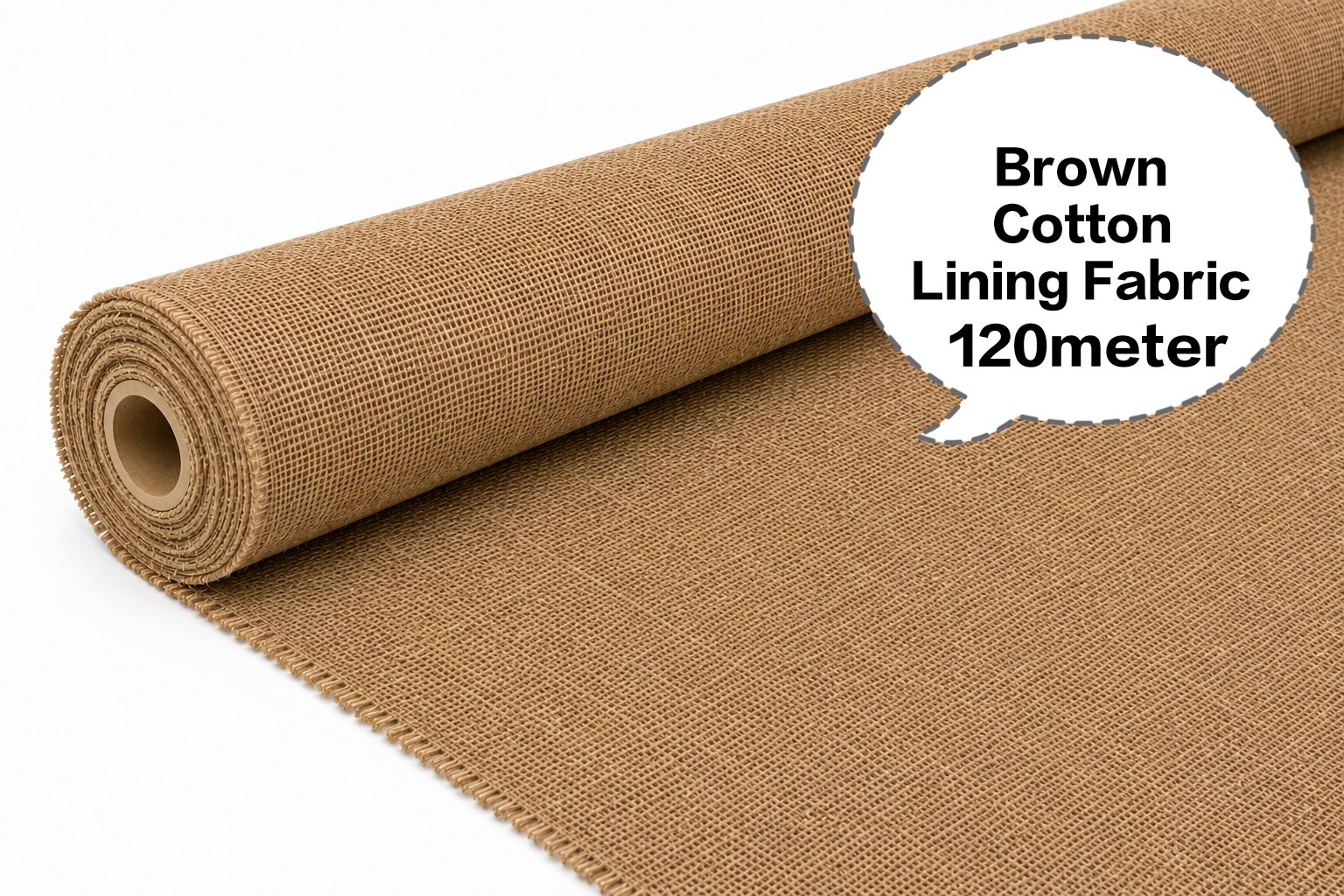 Brown Cotton Lining Fabric, Brown Cotton Astar Ka Kapda, Brown Cotton Astara Batte, Brown Cotton Asthar Thuni, Brown Cotton Laining Gudda 120meter