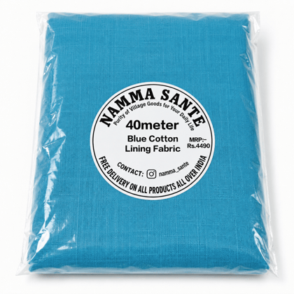 Blue Cotton Lining Fabric, Neeli Cotton Lining Kapda, Neela Cotton Astar Kapda, Neeli Lining Batte, Blue Cotton Inner Fabric 40meter Blue Cotton Lining Fabric, Neeli Cotton Lining Kapda, Neela Cotton Astar Kapda, Neeli Lining Batte, Blue Cotton Inner Fabric 40meter