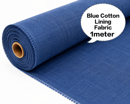 Blue Cotton Lining Fabric, Neeli Cotton Lining Kapda, Neela Cotton Astar Kapda, Neeli Lining Batte, Blue Cotton Inner Fabric 1meter 