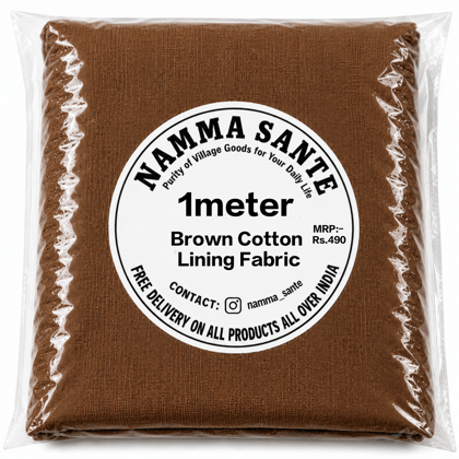 Brown Cotton Lining Fabric, Brown Cotton Astar Ka Kapda, Brown Cotton Astara Batte, Brown Cotton Asthar Thuni, Brown Cotton Laining Gudda 1meter 