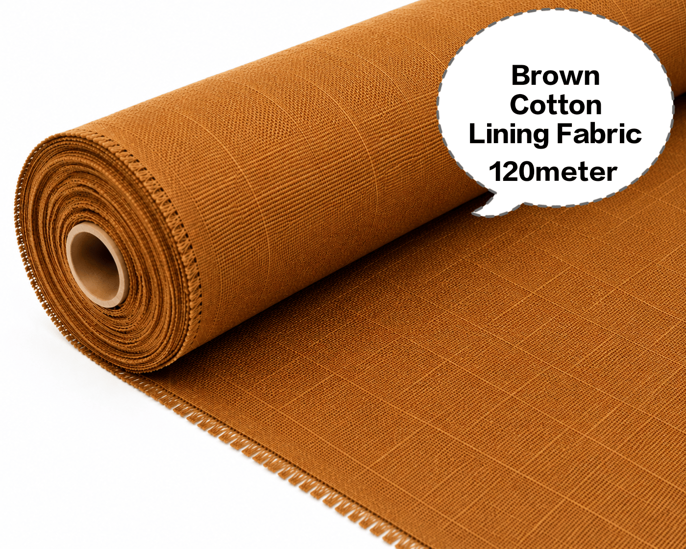 Brown Cotton Lining Fabric, Brown Cotton Astar Ka Kapda, Brown Cotton Astara Batte, Brown Cotton Asthar Thuni, Brown Cotton Laining Gudda 120meter