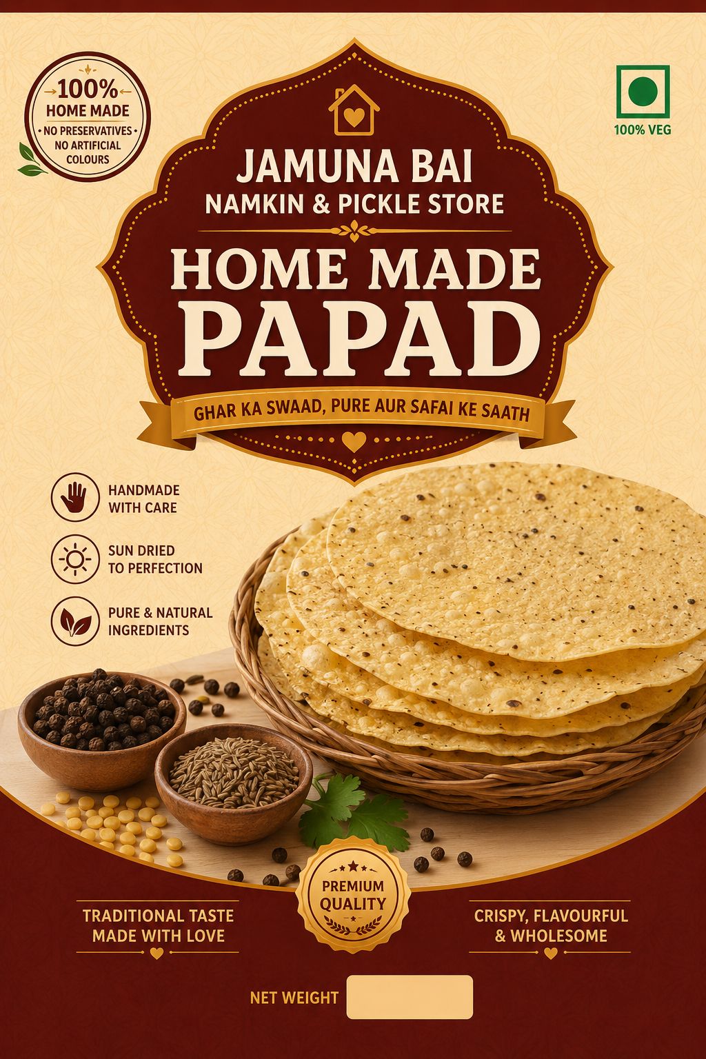 Jamuna Bai Home Made Papad