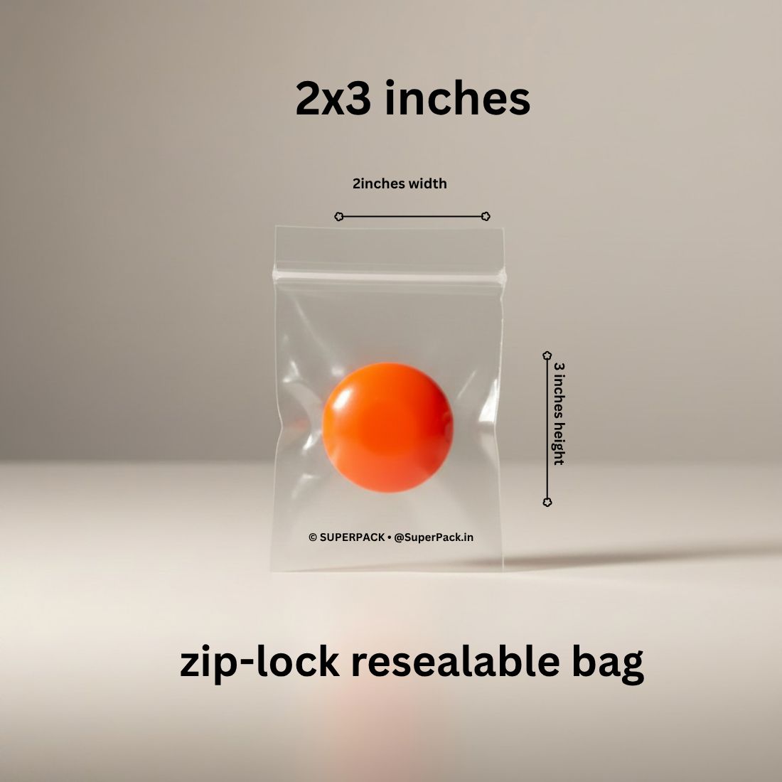 2x3inch ziplock pouches (pack of 200pcs)