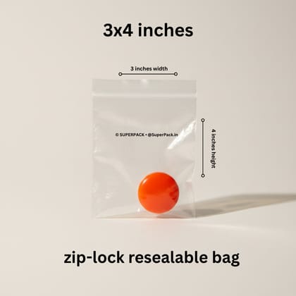 3x4 inch ziplock pouches (pack of 200)