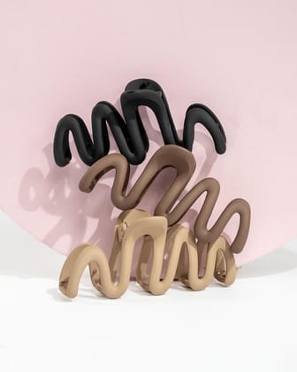 Matte hair Claw Clip Set of 3pcs