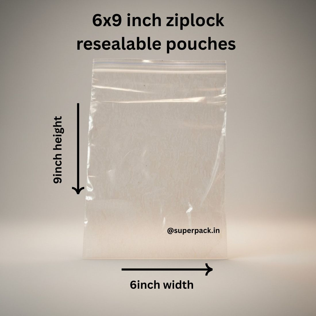 6x9 inch ziplock bag (pack of 100)