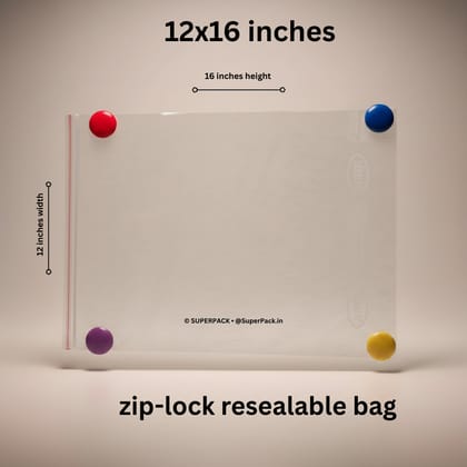 12x16 inches ziplock bag (pack of 100)