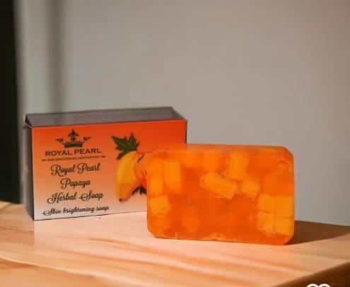 Royal Pearl Papaya Herbal Soap (Pack of 2 x 100g)