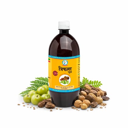 Bharat Gram Udyog Triphala Juice - Enhance Digestion, Vision, and Hair Health Naturally, 1 L