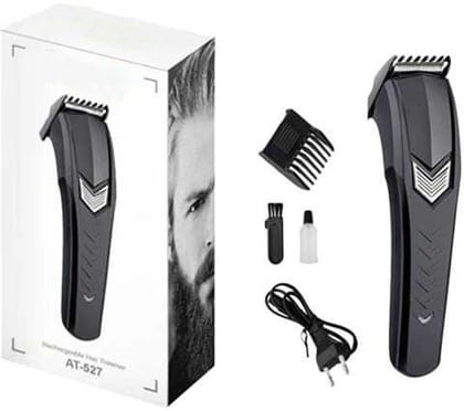 AT-527 Professional Corded/Cordless Electric Trimmer for Men & Women Trimmer 60 min  Runtime 1 Length Settings (Black)