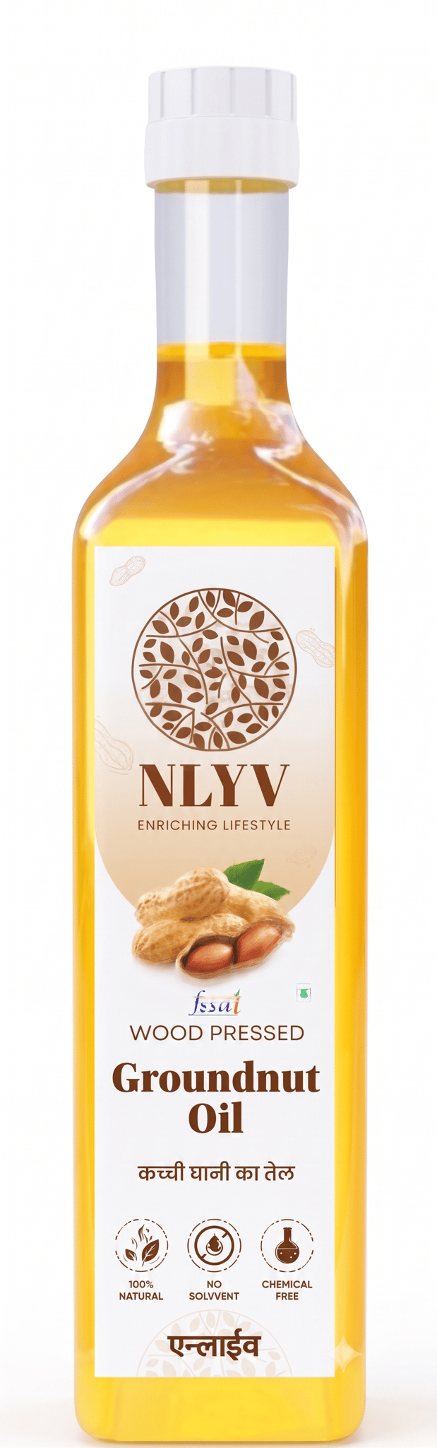 Wood-Pressed Groundnut Oil (1 L)