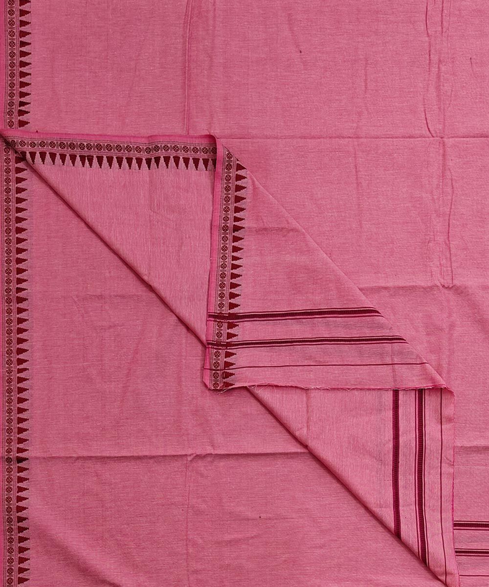 Pink Sambalpuri Handwoven Cotton Joda SFSJOD2162
