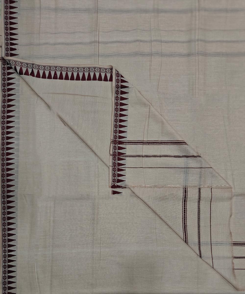 Beige Sambalpuri Handwoven Cotton Joda SFCJOD2366