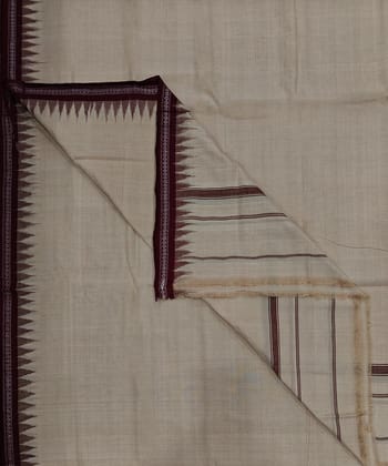 Beige Sambalpuri Handwoven Cotton Joda SFCJOD2368
