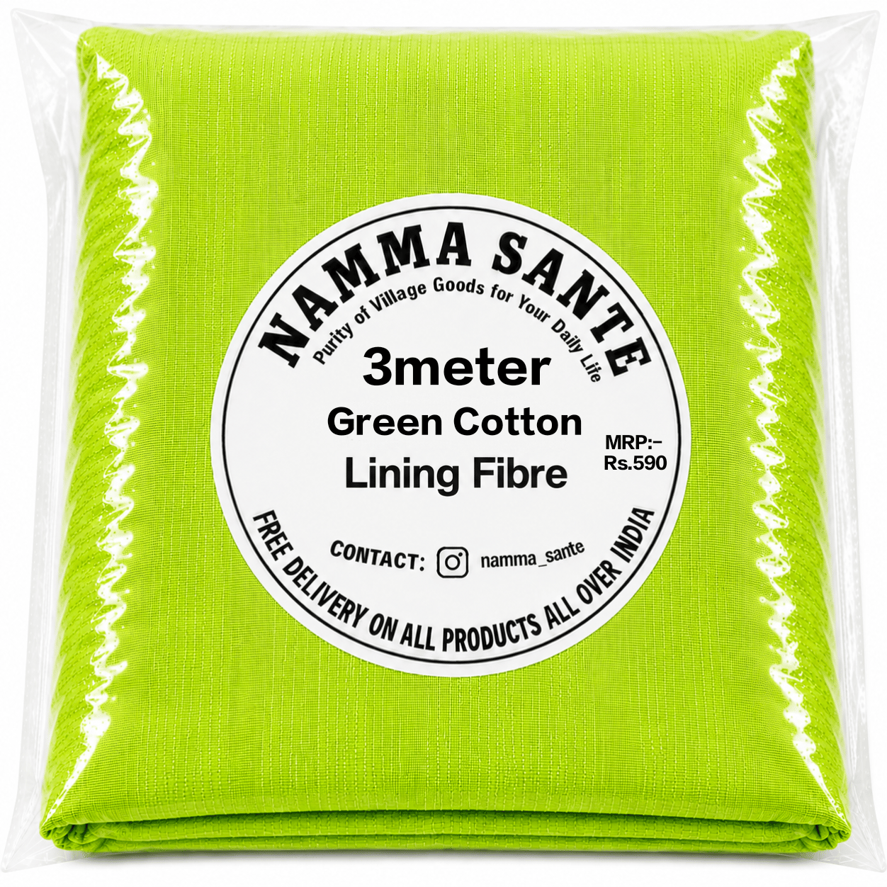 Green Cotton Lining Fabric, Hara Cotton Lining Kapda, Hara Astar Kapda, Green Cotton Inner Fabric, Green Cotton Lining Cloth 3meter