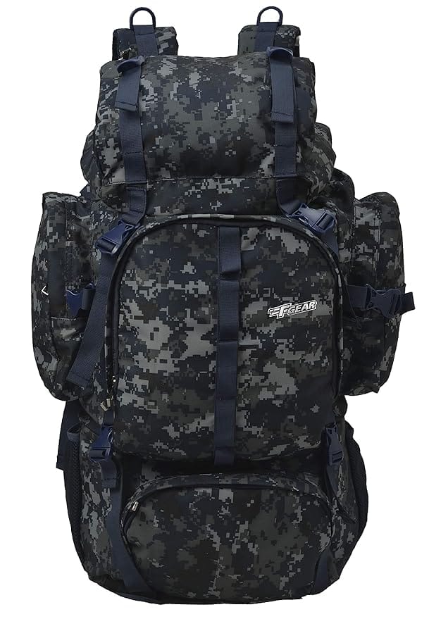 F Gear Neutron 50L, Unisex Trekking Bag|Military Bag|Army Bag|Hiking Camping Travel Leisure Tourist Outdoor Sport Rucksack (Marpat Navy)