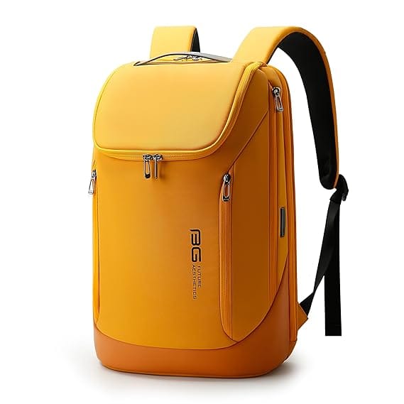 Red Lemon BANGE Captain 30L Business Smart Waterproof Backpack fit Upto 15.6 Inch Laptop Backpack with USB&Type-C Charging Port,Travel Durable Backpack for Men and Women (Sporty Yellow)
