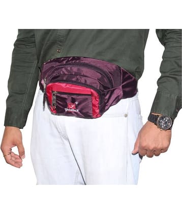 Goodluck Polyester Maroon Waist Pouch
